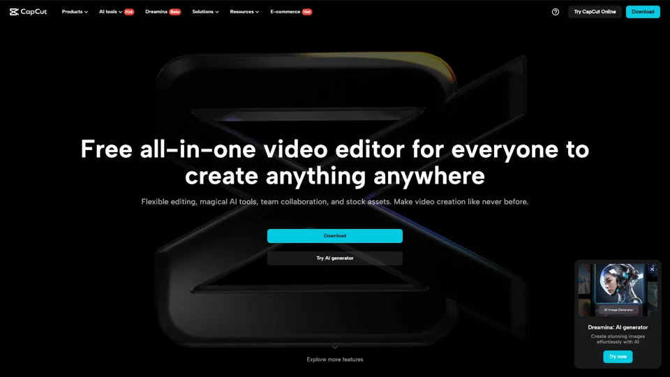 CapCut | All-in-one video editor & graphic design tool powered by AI