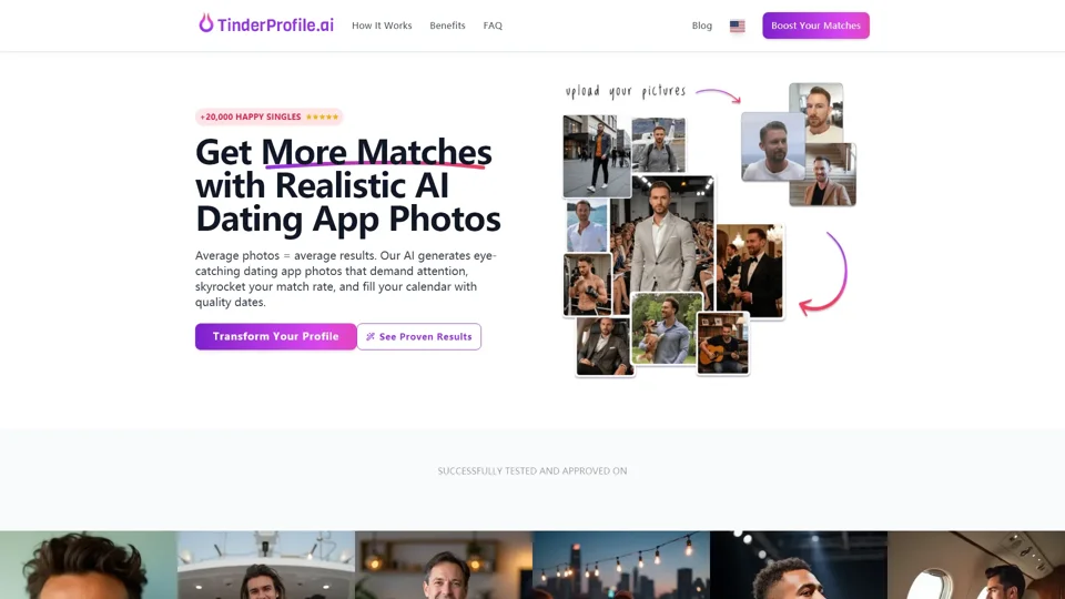 🥇 AI Dating App Photos - TinderProfile.ai