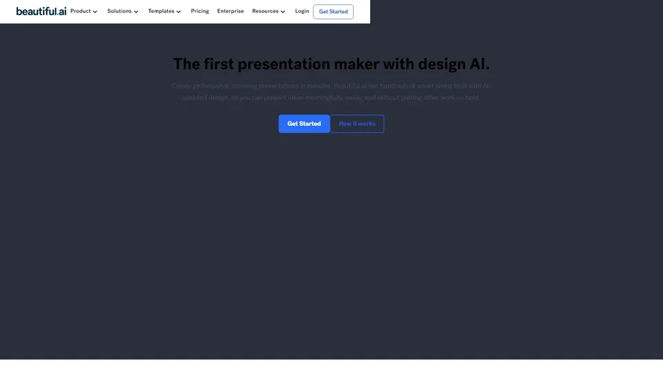 The first presentation maker with design AI | Beautiful.ai