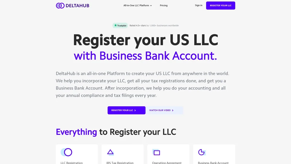 All-in-One LLC Hub | Register and Manage your LLC | DeltaHub