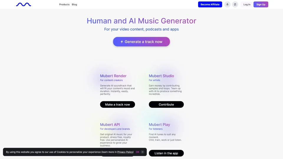 ≻ Mubert AI Music Generator — Royalty Free Music ✓ Top AI Music Generator