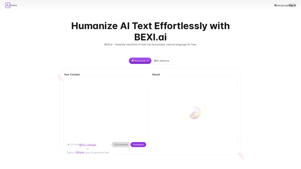 BEXI.ai - Humanize AI Text | Free AI Humanizer Tool for Natural Language