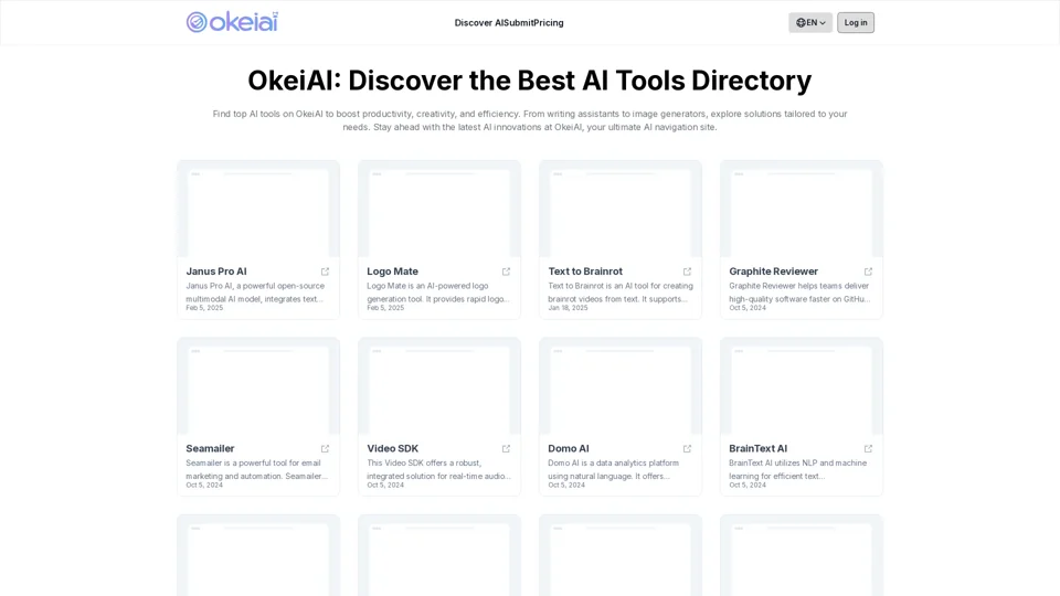 OkeiAI - Best AI Tools Directory for Productivity Boost