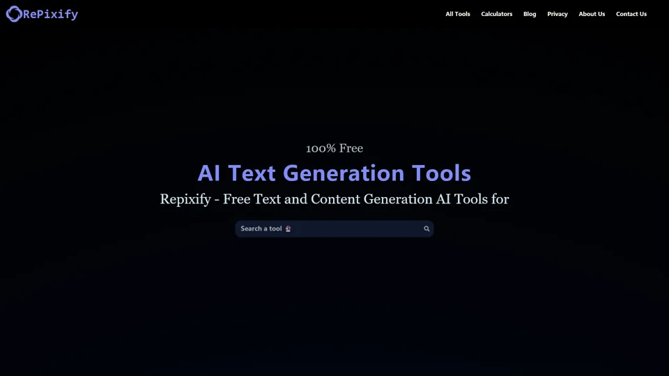 Repixify - Free AI Text Tools [100% FREE - No Login Required]