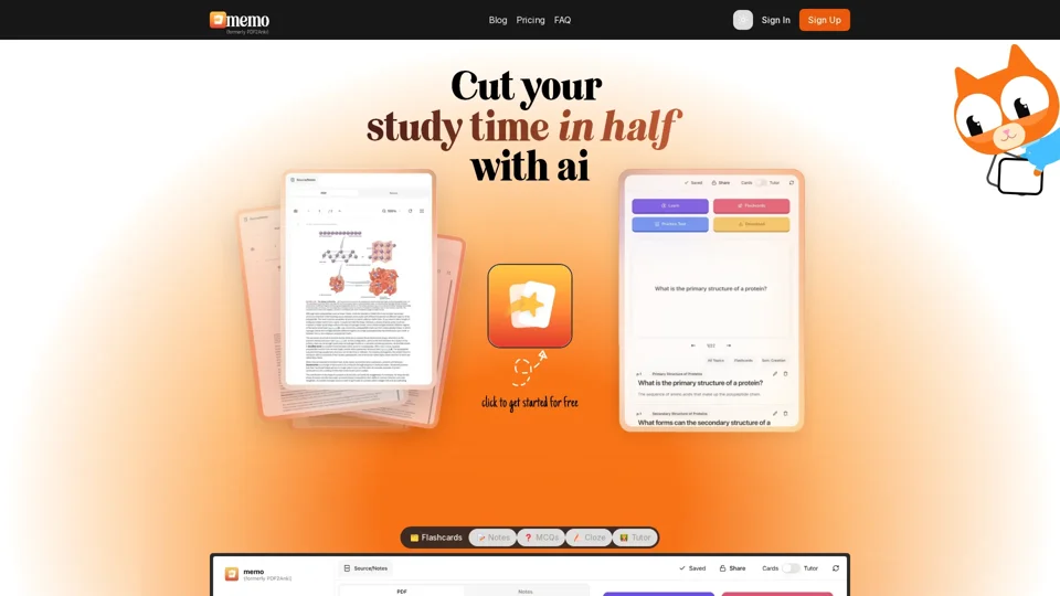 Memo AI - Cut Your Study Time in Half with AI